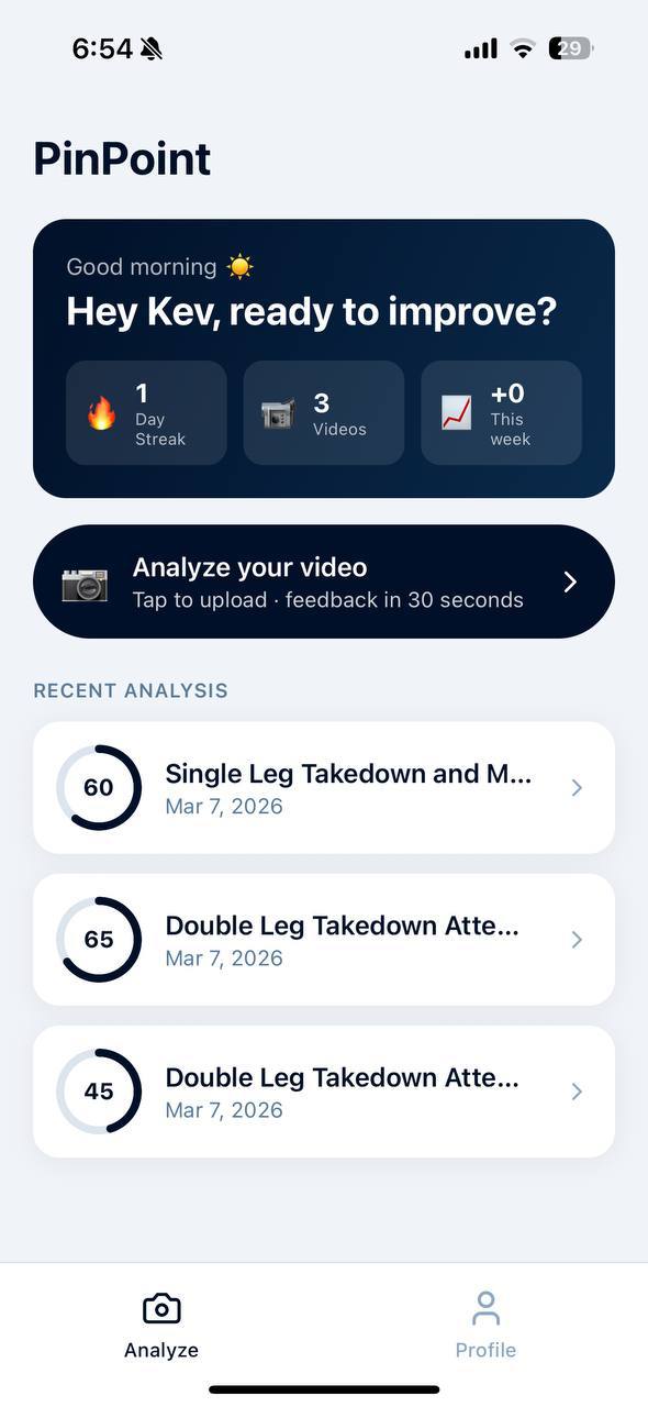 PinPoint App Screen